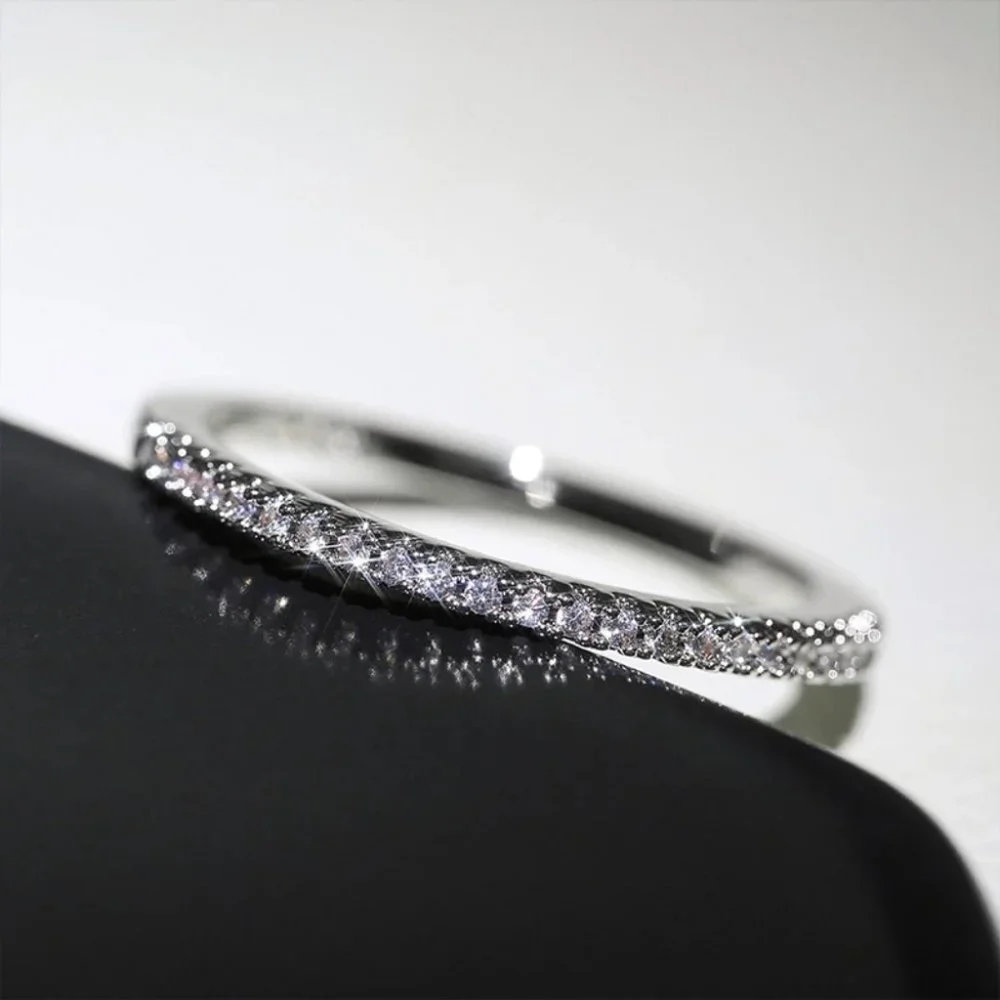 New 925 silver White Sapphire Ring sizes 6,7,8,9,10 - Picture 2 of 2